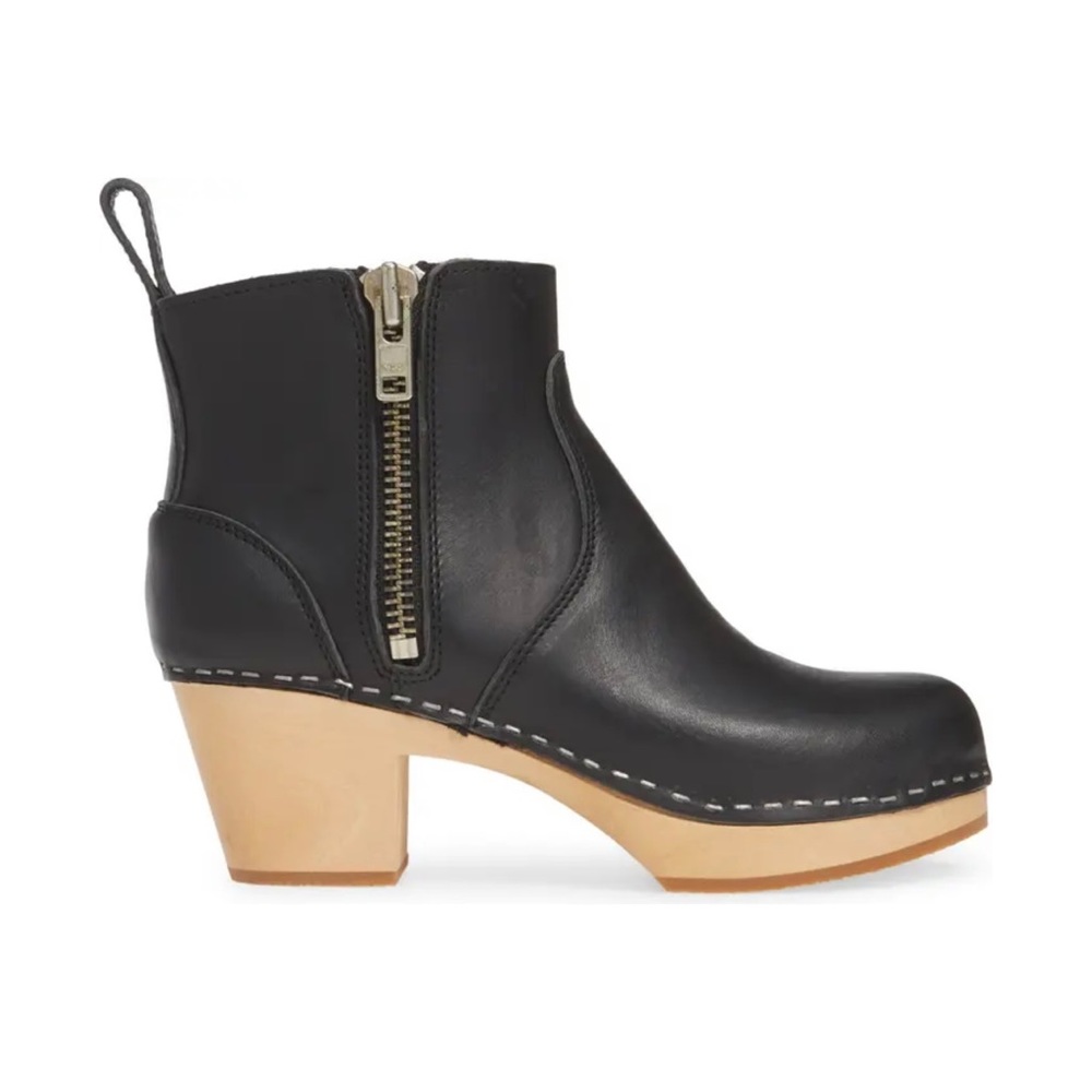 COPY - Swedish Hasbeens Zip It Emy Clog Bootie size 9 NEW $440 retail